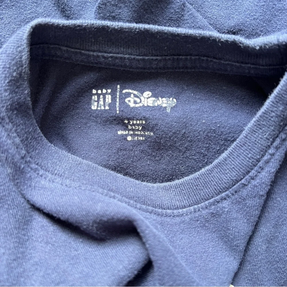 Gap x Disney Baby Mickey Mouse Navy Blue Long Sleeve Graphic T-Shirt Size 4 - Picture 6 of 8
